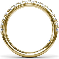 Diamond Wedding Band with Shared-Prong Round Brilliant Diamonds by Fana - 0.29 Carat Total Diamond Weight