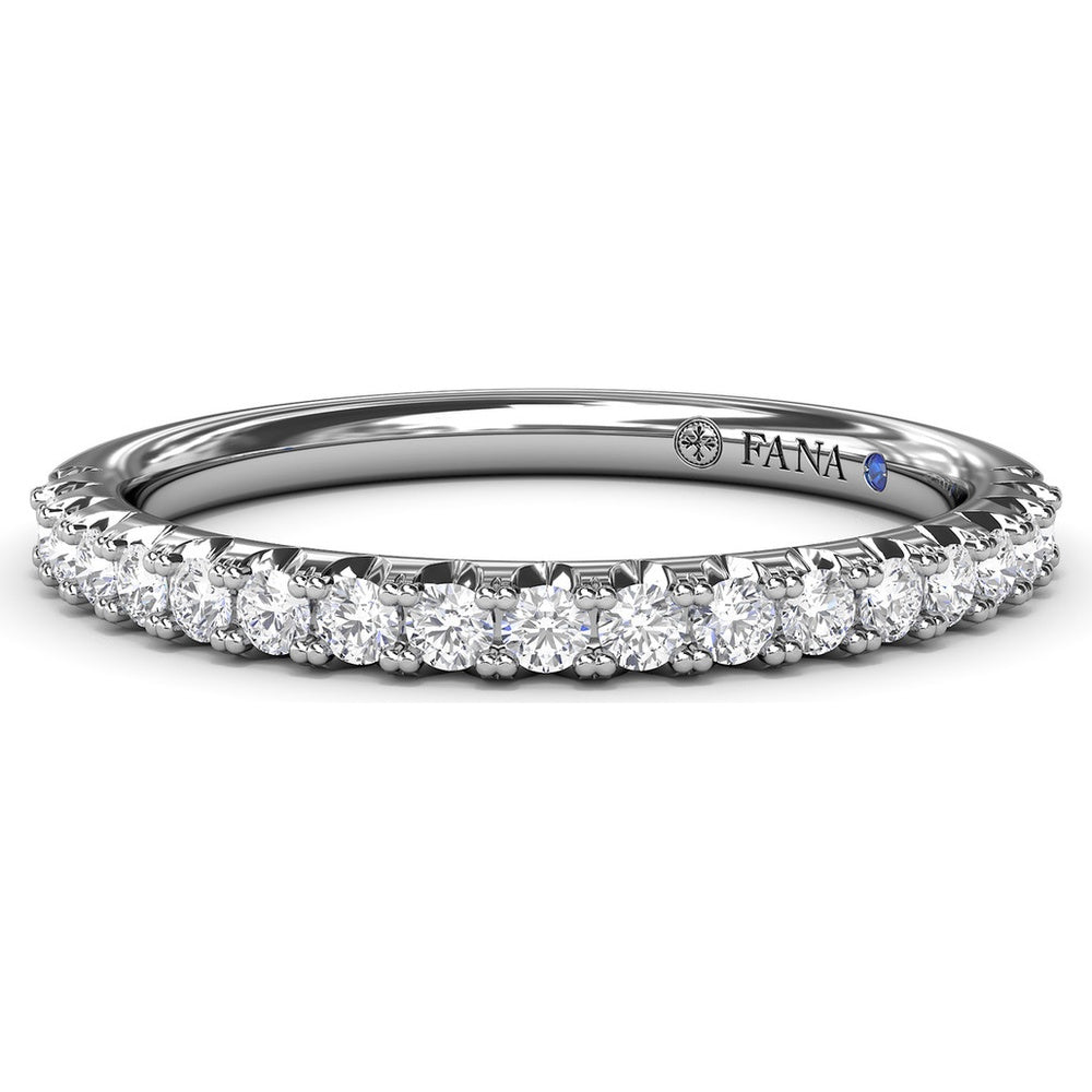 Diamond Wedding Band with Shared-Prong Round Brilliant Diamonds by Fana - 0.30 Carat Total Diamond Weight