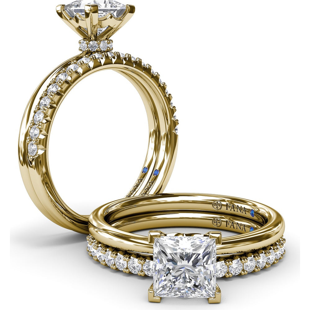 Diamond Wedding Band with Shared-Prong Round Brilliant Diamonds by Fana - 0.30 Carat Total Diamond Weight