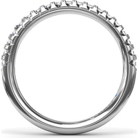 Diamond Wedding Band with Shared-Prong Round Brilliant Diamonds by Fana - 0.30 Carat Total Diamond Weight
