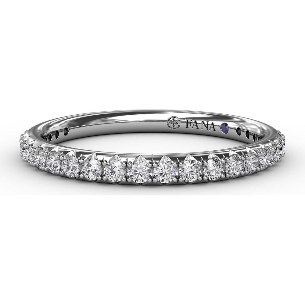 Diamond Wedding Band with Shared-Prong Round Brilliant Diamonds by Fana - 0.39 Carat Total Diamond Weight