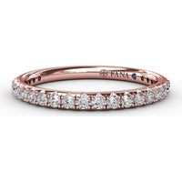 Diamond Wedding Band with Shared-Prong Round Brilliant Diamonds by Fana - 0.39 Carat Total Diamond Weight