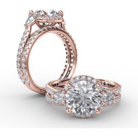 Diamond Wedding Band with Shared-Prong Round Brilliant Diamonds by Fana - 0.39 Carat Total Diamond Weight