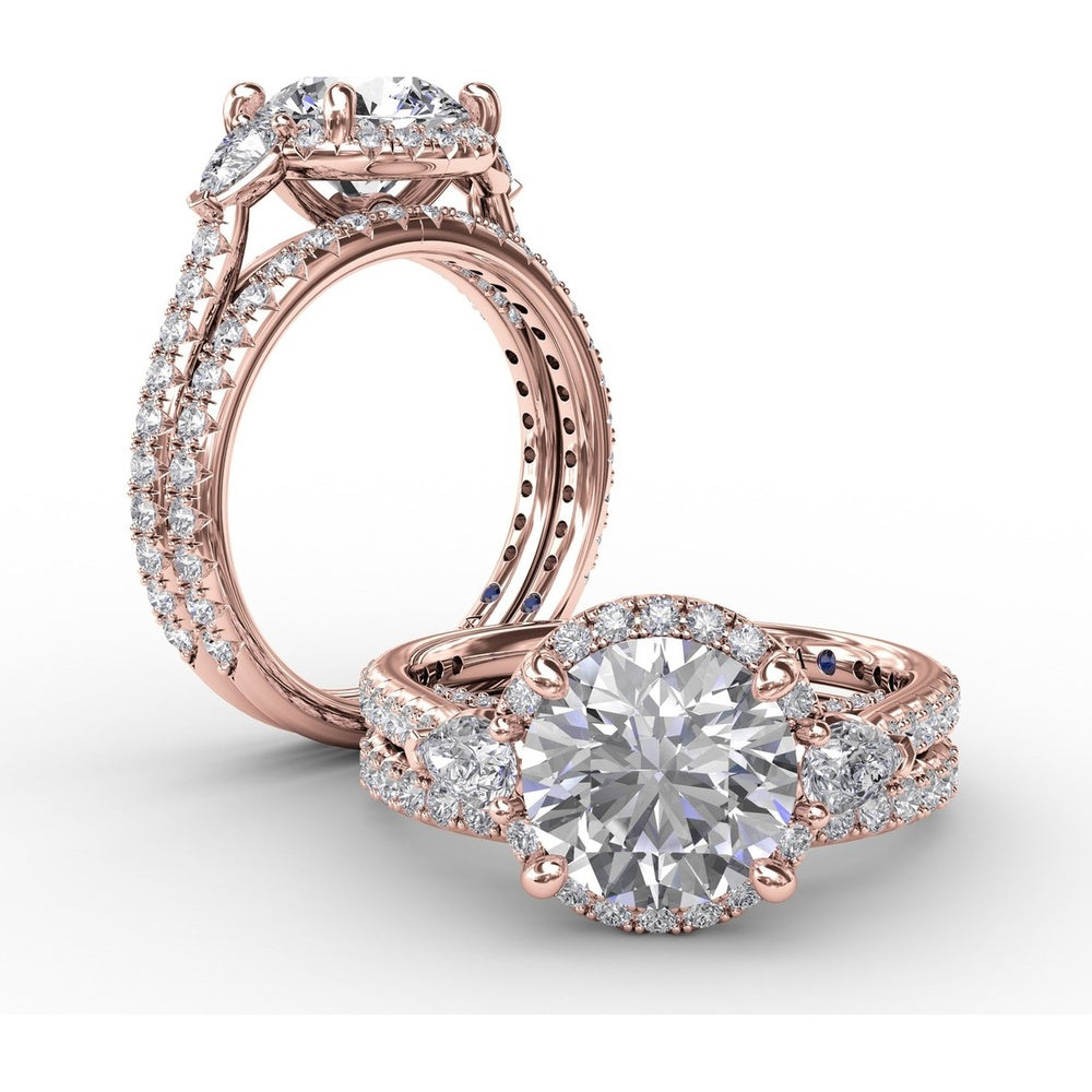 Diamond Wedding Band with Shared-Prong Round Brilliant Diamonds by Fana - 0.39 Carat Total Diamond Weight