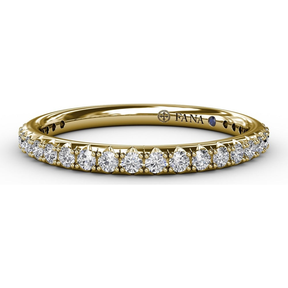 Diamond Wedding Band with Shared-Prong Round Brilliant Diamonds by Fana - 0.39 Carat Total Diamond Weight