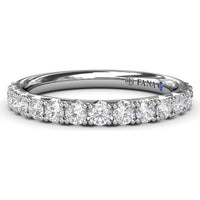 Diamond Wedding Band with Shared-Prong Round Brilliant Diamonds by Fana - 0.64 Carat Total Diamond Weight