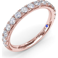 Diamond Wedding Band with Shared-Prong Round Brilliant Diamonds by Fana - 0.64 Carat Total Diamond Weight