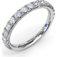 Diamond Wedding Band with Shared-Prong Round Brilliant Diamonds by Fana - 0.64 Carat Total Diamond Weight