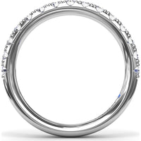 Diamond Wedding Band with Shared-Prong Round Brilliant Diamonds by Fana - 0.64 Carat Total Diamond Weight