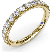 Diamond Wedding Band with Shared-Prong Round Brilliant Diamonds by Fana - 0.64 Carat Total Diamond Weight
