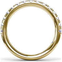 Diamond Wedding Band with Shared-Prong Round Brilliant Diamonds by Fana - 0.64 Carat Total Diamond Weight