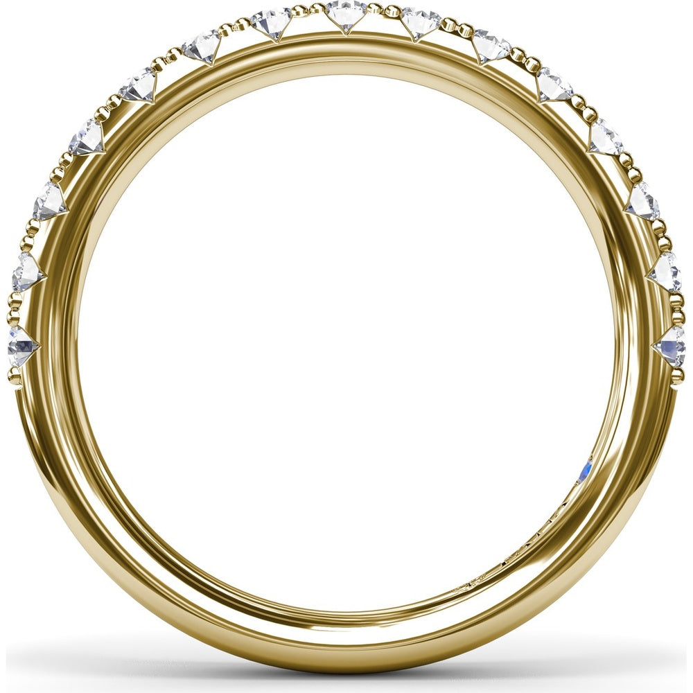 Diamond Wedding Band with Shared-Prong Round Brilliant Diamonds by Fana - 0.64 Carat Total Diamond Weight
