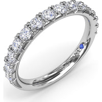 Diamond Wedding Band with Shared-Prong Round Brilliant Diamonds by Fana - 0.69 Carat Total Diamond Weight