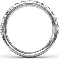 Diamond Wedding Band with Shared-Prong Round Brilliant Diamonds by Fana - 0.69 Carat Total Diamond Weight