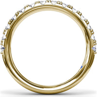 Diamond Wedding Band with Shared-Prong Round Brilliant Diamonds by Fana - 0.69 Carat Total Diamond Weight