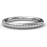 Diamond Wedding Band with Shared-Prong Round Diamonds by Fana - 0.22 Carat Total Diamond Weight