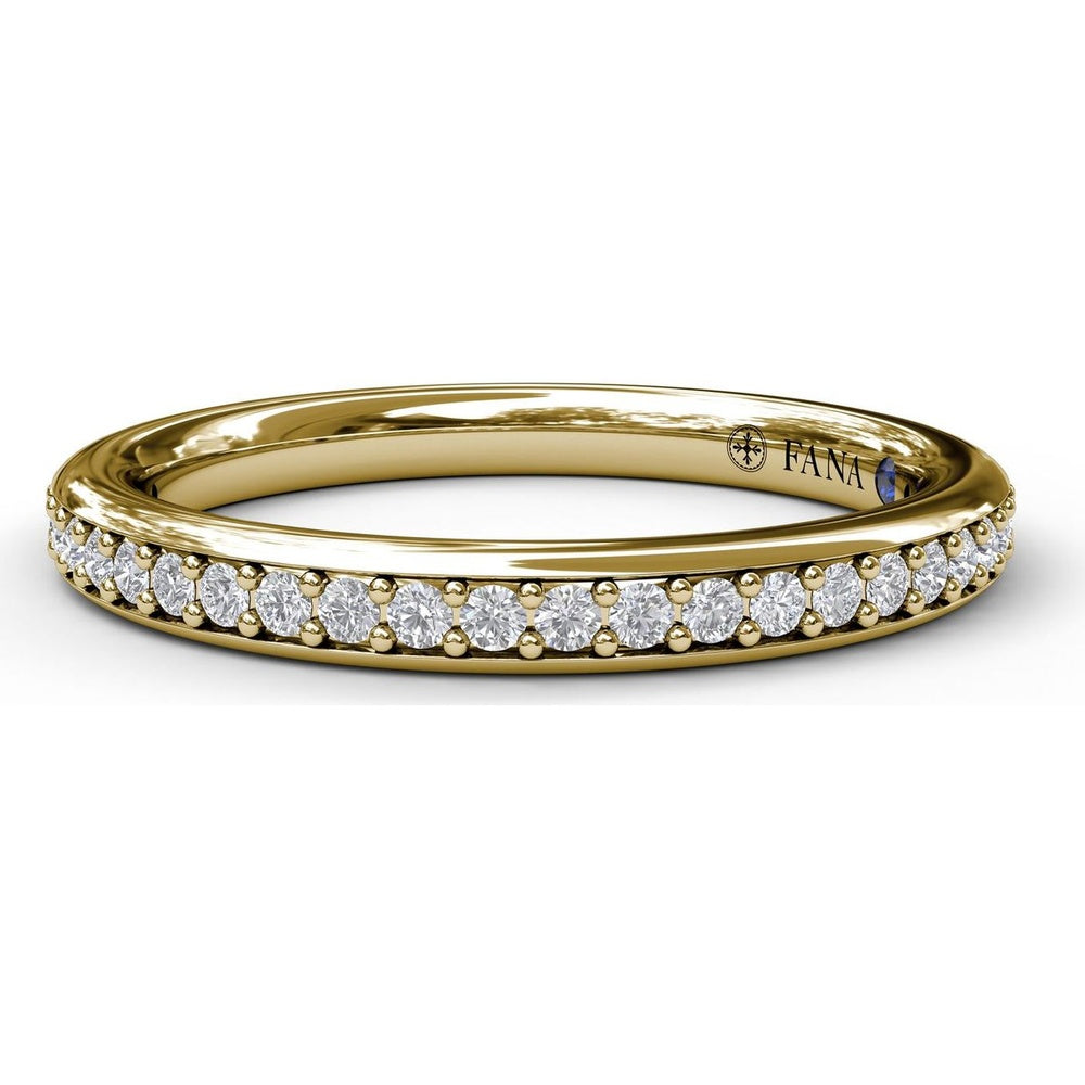 Diamond Wedding Band with Shared-Prong Round Diamonds by Fana - 0.22 Carat Total Diamond Weight