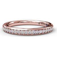 Diamond Wedding Band with Shared-Prong Round Diamonds by Fana - 0.22 Carat Total Diamond Weight