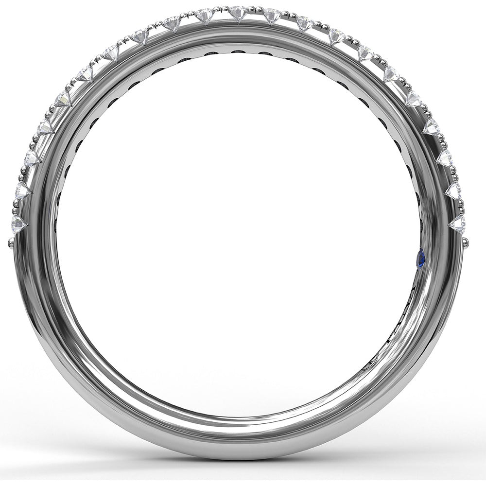 Diamond Wedding Band with Shared-Prong Round Diamonds by Fana - 0.26 Carat Total Diamond Weight