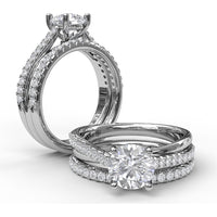 Diamond Wedding Band with Shared-Prong Round Diamonds by Fana - 0.26 Carat Total Diamond Weight