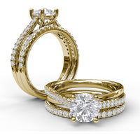 Diamond Wedding Band with Shared-Prong Round Diamonds by Fana - 0.26 Carat Total Diamond Weight