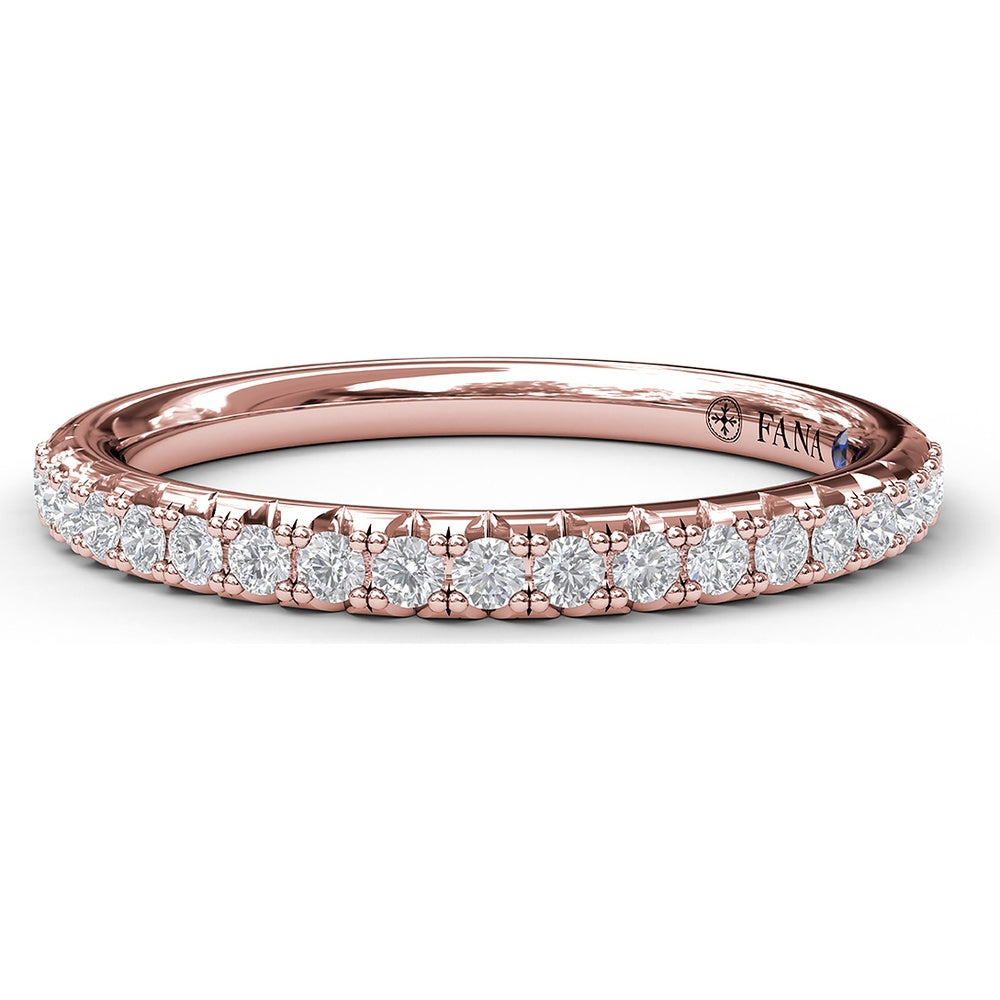 Diamond Wedding Band with Shared-Prong Round Diamonds by Fana - 0.26 Carat Total Diamond Weight