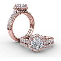Diamond Wedding Band with Shared-Prong Round Diamonds by Fana - 0.26 Carat Total Diamond Weight