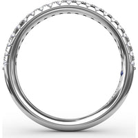 Diamond Wedding Band with Shared-Prong Round Diamonds by Fana - 0.26 Carat Total Diamond Weight