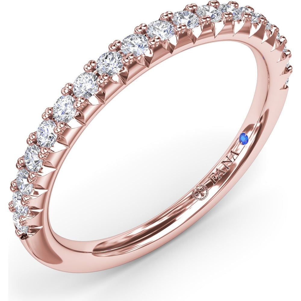 Diamond Wedding Band with Shared-Prong Round Diamonds by Fana - 0.28 Carat Total Diamond Weight