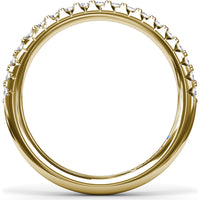 Diamond Wedding Band with Shared-Prong Round Diamonds by Fana - 0.28 Carat Total Diamond Weight