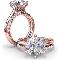 Diamond Wedding Band with Shared-Prong Round Diamonds by Fana - 0.30 Carat Total Diamond Weight
