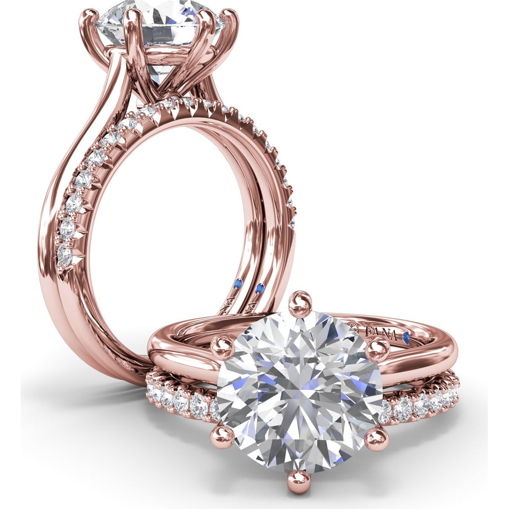 Diamond Wedding Band with Shared-Prong Round Diamonds by Fana - 0.30 Carat Total Diamond Weight