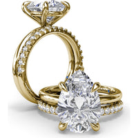 Diamond Wedding Band with Shared-Prong Round Diamonds by Fana - 0.30 Carat Total Diamond Weight