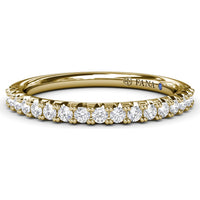 Diamond Wedding Band with Shared-Prong Round Diamonds by Fana - 0.30 Carat Total Diamond Weight