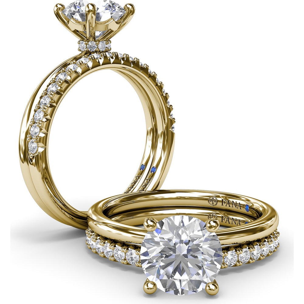 Diamond Wedding Band with Shared-Prong Round Diamonds by Fana - 0.30 Carat Total Diamond Weight
