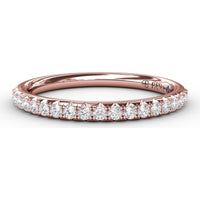 Diamond Wedding Band with Shared-Prong Round Diamonds by Fana - 0.34 Carat Total Diamond Weight