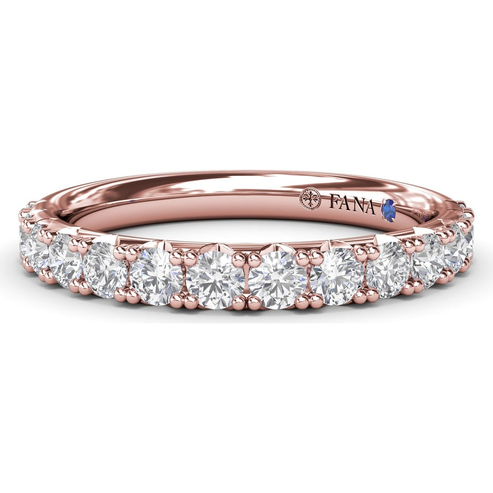 Diamond Wedding Band with Shared-Prong Round Diamonds by Fana - 0.34 Carat Total Diamond Weight