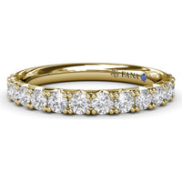 Diamond Wedding Band with Shared-Prong Round Diamonds by Fana - 0.34 Carat Total Diamond Weight