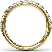 Diamond Wedding Band with Shared-Prong Round Diamonds by Fana - 0.34 Carat Total Diamond Weight