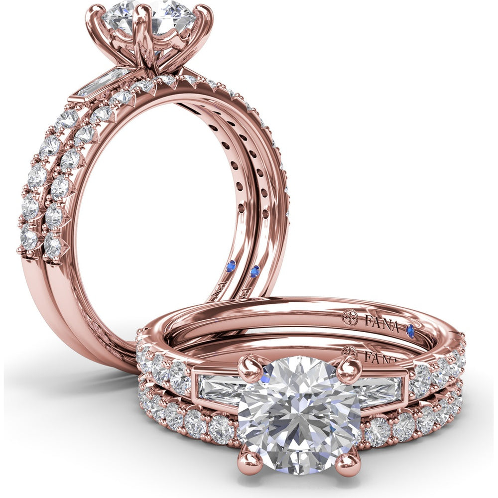 Diamond Wedding Band with Shared-Prong Round Diamonds by Fana - 0.36 Carat Total Diamond Weight