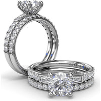 Diamond Wedding Band with Shared-Prong Round Diamonds by Fana - 0.36 Carat Total Diamond Weight