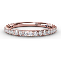 Diamond Wedding Band with Shared-Prong Round Diamonds by Fana - 0.38 Carat Total Diamond Weight
