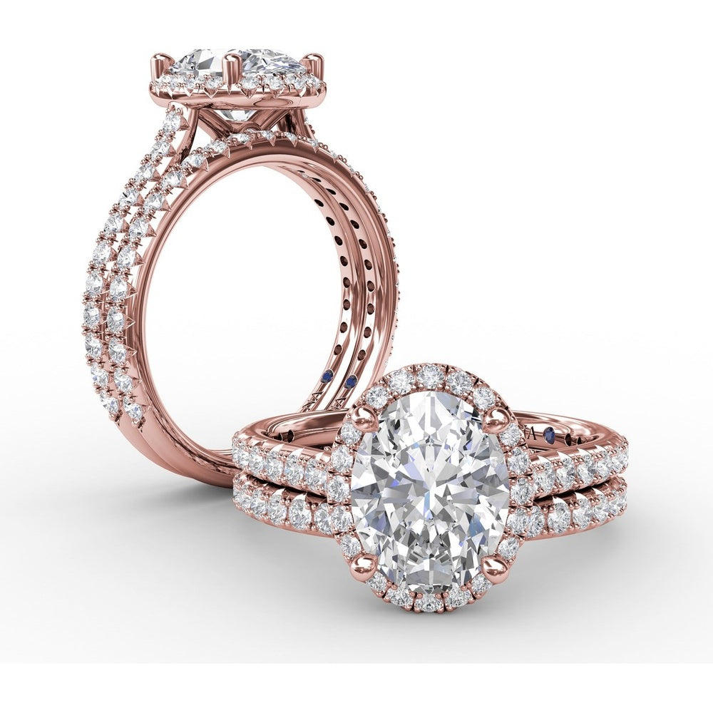 Diamond Wedding Band with Shared-Prong Round Diamonds by Fana - 0.38 Carat Total Diamond Weight