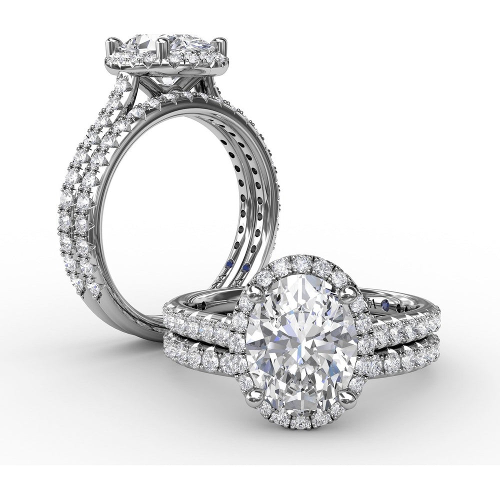 Diamond Wedding Band with Shared-Prong Round Diamonds by Fana - 0.38 Carat Total Diamond Weight