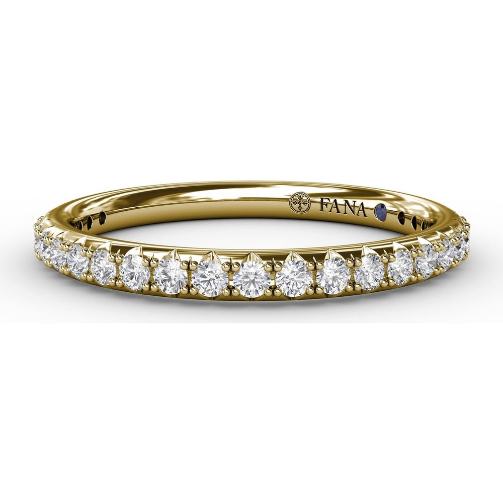 Diamond Wedding Band with Shared-Prong Round Diamonds by Fana - 0.38 Carat Total Diamond Weight