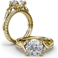 Diamond Wedding Band with Shared-Prong Round Diamonds by Fana - 0.41 Carat Total Diamond Weight