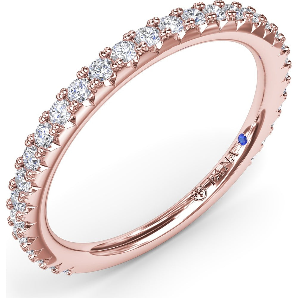 Diamond Wedding Band with Shared-Prong Round Diamonds by Fana - 0.41 Carat Total Diamond Weight