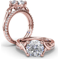Diamond Wedding Band with Shared-Prong Round Diamonds by Fana - 0.41 Carat Total Diamond Weight