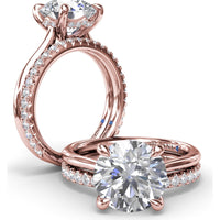 Diamond Wedding Band with Shared-Prong Round Diamonds by Fana - 0.43 Carat Total Diamond Weight
