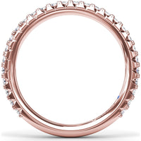 Diamond Wedding Band with Shared-Prong Round Diamonds by Fana - 0.43 Carat Total Diamond Weight